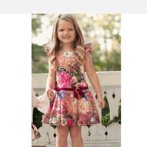 Haute Baby Autumn Garden Girls Drop Waist dress